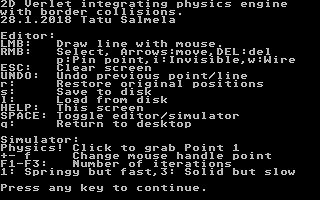 2D Verlet Integrating Physics Engine with Border Collisions — screenshot 1